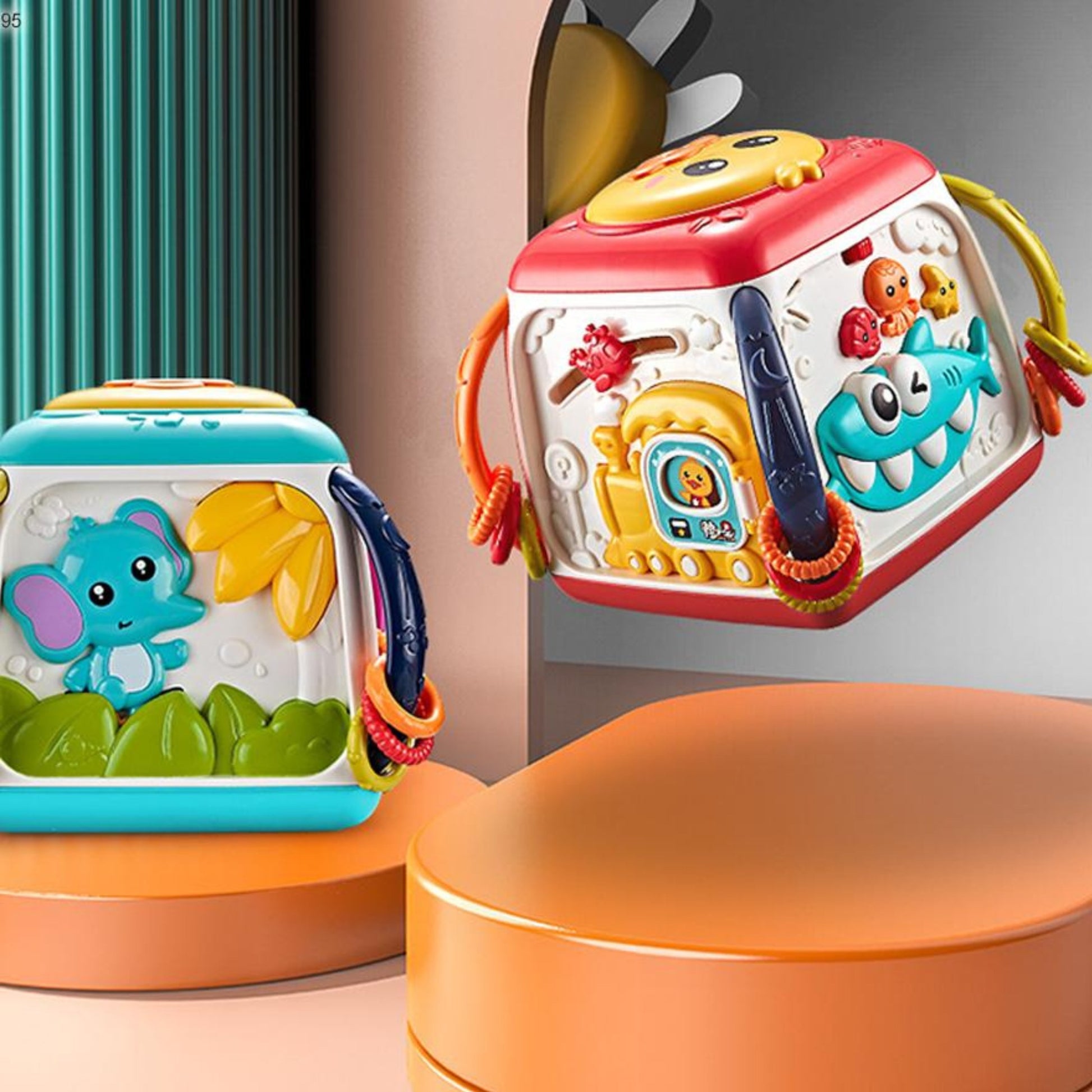 4-WOOPIE BABY Interaktywna Kostka Edukacyjna Wielofunkcyjna 18m+-4