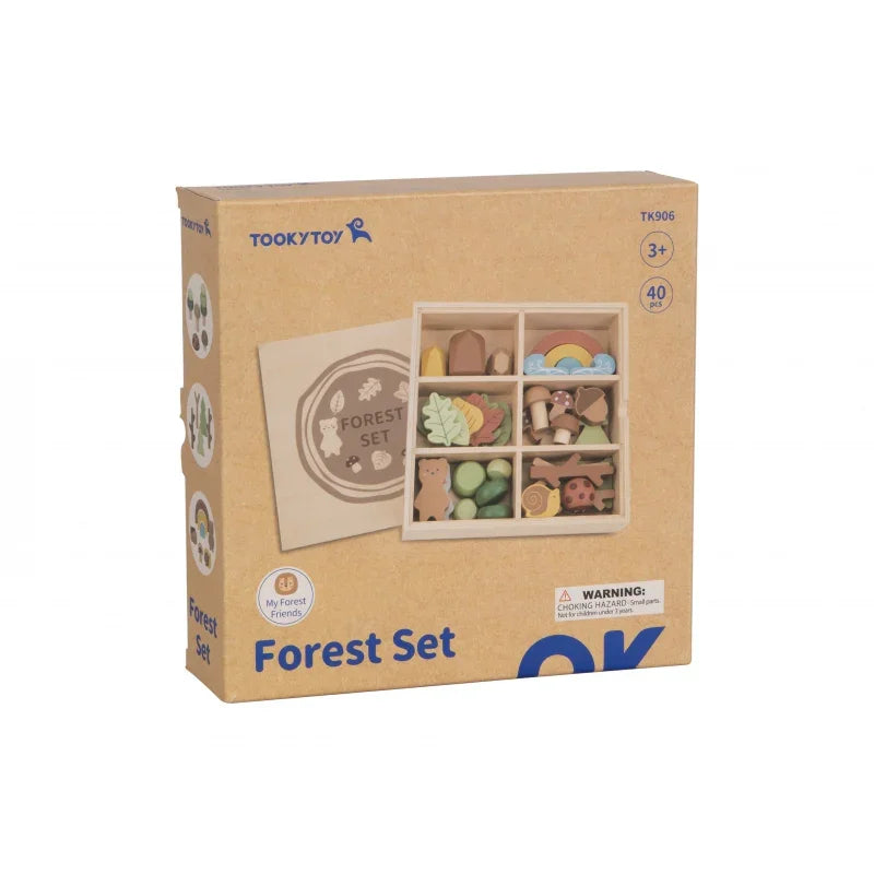 TOOKY TOY Zestaw Leśny Układanka w Stosy Klocki Figurki - zabawki-dla-dziewczynki