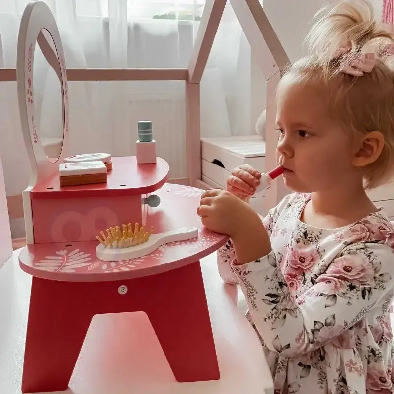 Różowa toaletka do makijażu TOOKY TOY - zabawki-dla-dziewczynki