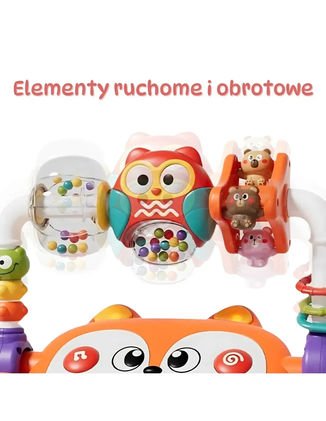 Edukacyjne pianino dla niemowląt WOOPIE Baby lisek kolorowy - zabawki-dla-dziewczynki
