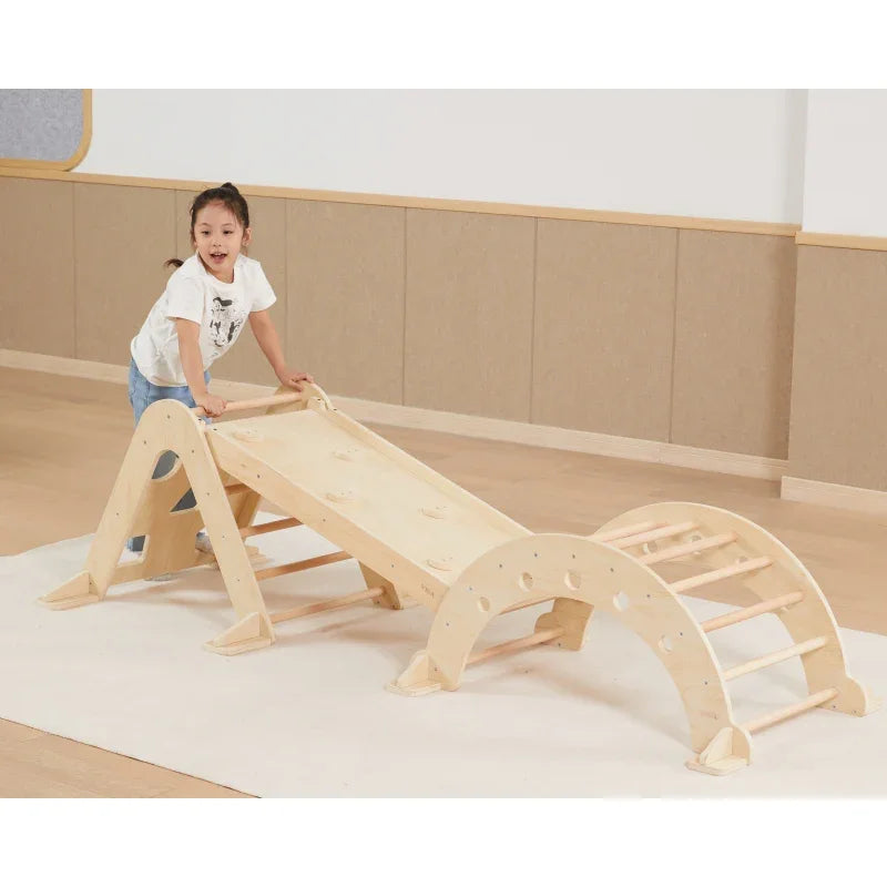 VIGA Drewniany Bujak Naturalny Montessori - zabawki-dla-dziewczynki