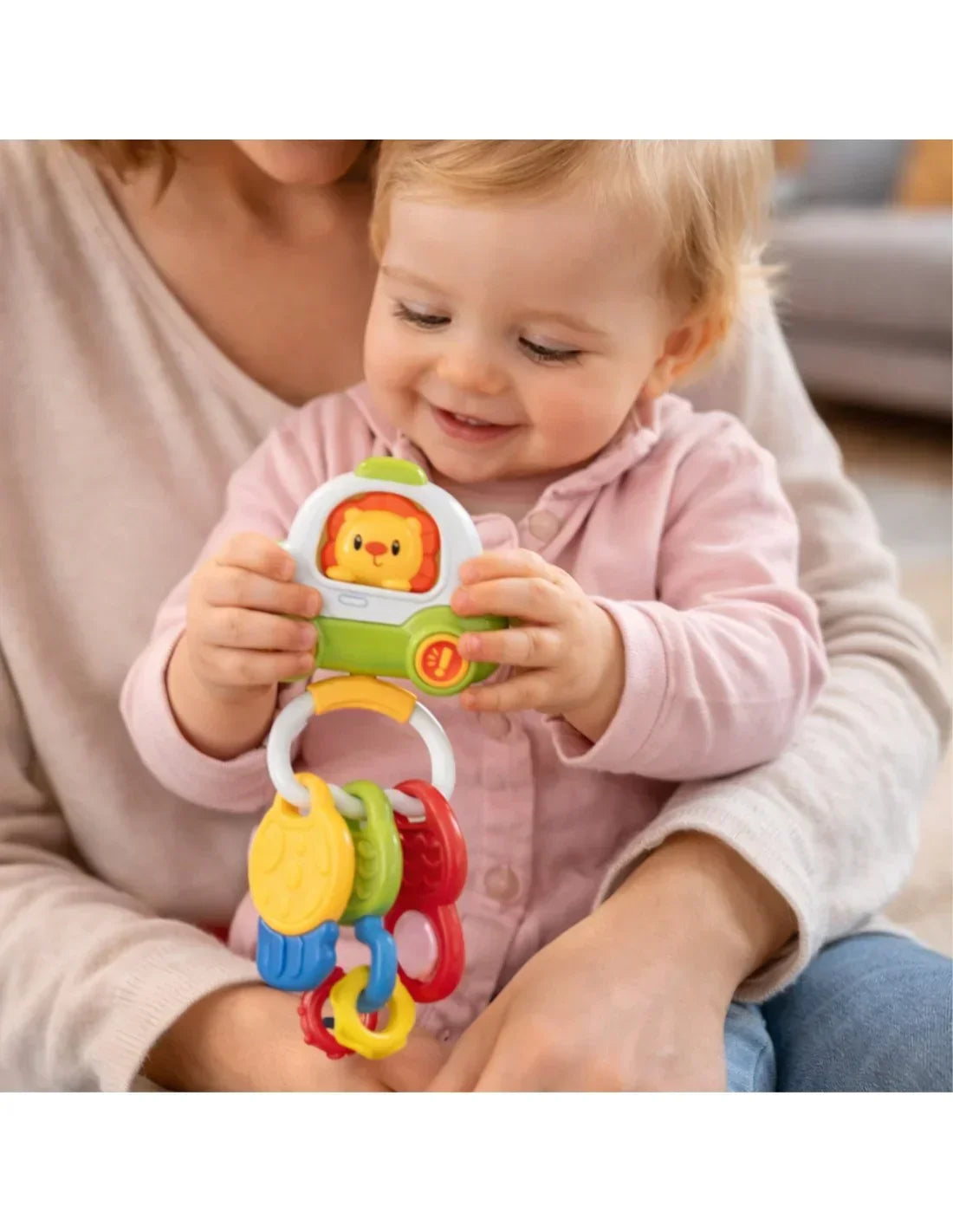 Zabawka sensoryczna Woopie Baby pilot samochodowy z kluczykami dla dzieci 18M+ - zabawki-dla-dziewczynki