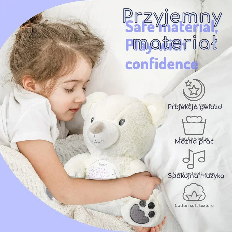 Miś uspokajacz WOOPIE BABY z lampką i melodiami  - zabawki-dla-dziewczynki