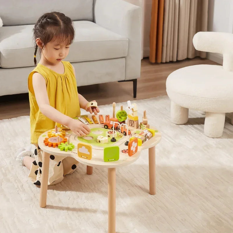 Stolik edukacyjny VIGA PolarB sensoryka Montessori  - zabawki-dla-dziewczynki