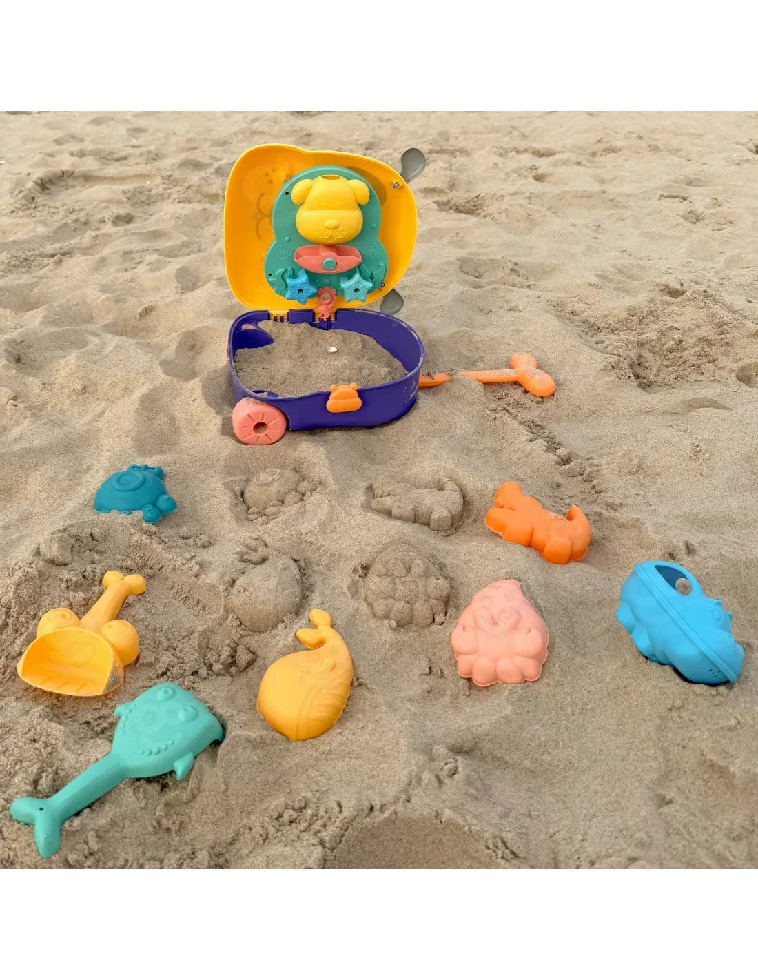 Kolorowe zabawki do piasku dla dziewczynki na plaży, foremki edukacyjne, kreatywna zabawa zabawki-dla-dziewczynki