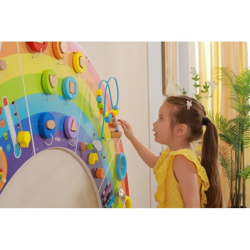 Tęczowa tablica sensoryczna dla malucha - zabawki-dla-dziewczynki
