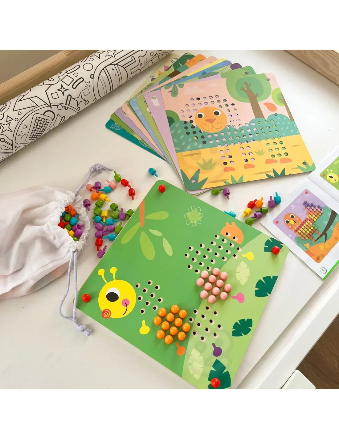 5-TOOKY TOY Układanka z Pinezkami Kołki Wpinaczka-5