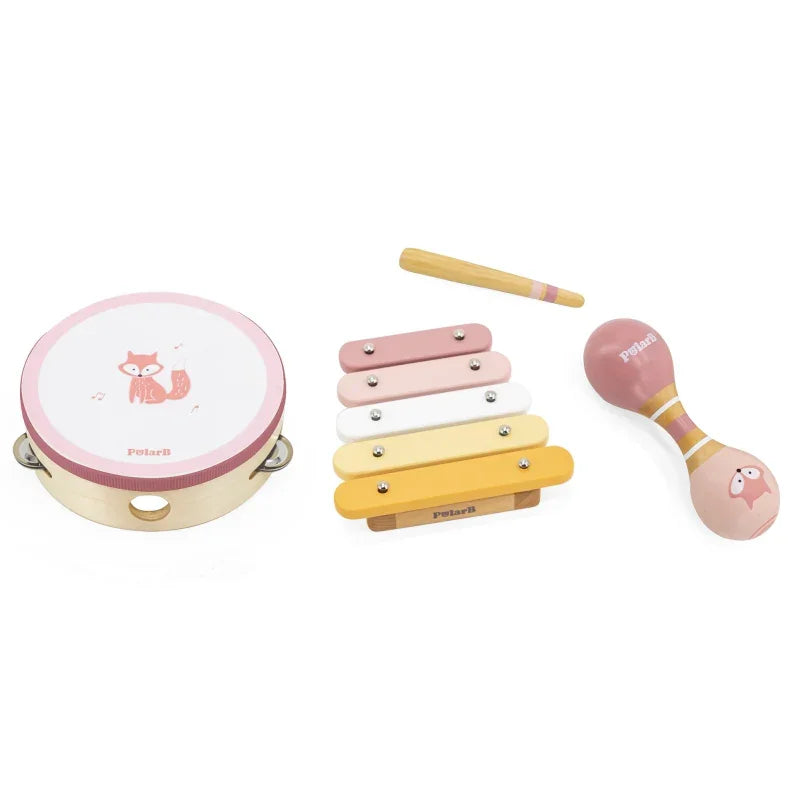 VIGA PolarB Zestaw Instrumentów Muzycznych Różowy - zabawki-dla-dziewczynki
