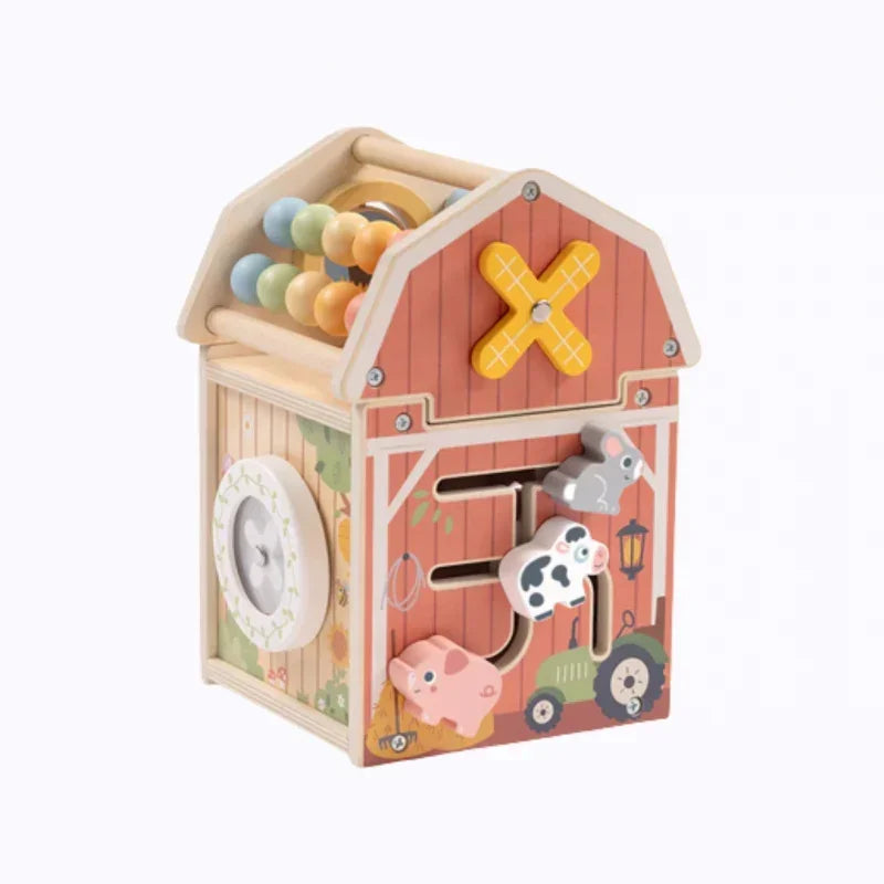 TOOKY TOY stodoła edukacyjna sorter i liczydło - zabawki-dla-dziewczynki