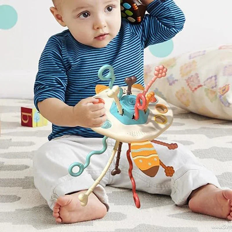 Zabawka Montessori WOOPIE BABY gryzak grzechotka lis dla maluchów  - zabawki-dla-dziewczynki