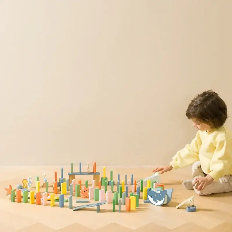 CLASSIC WORLD układanka Montessori domino drewniane logiczne - zabawki-dla-dziewczynki