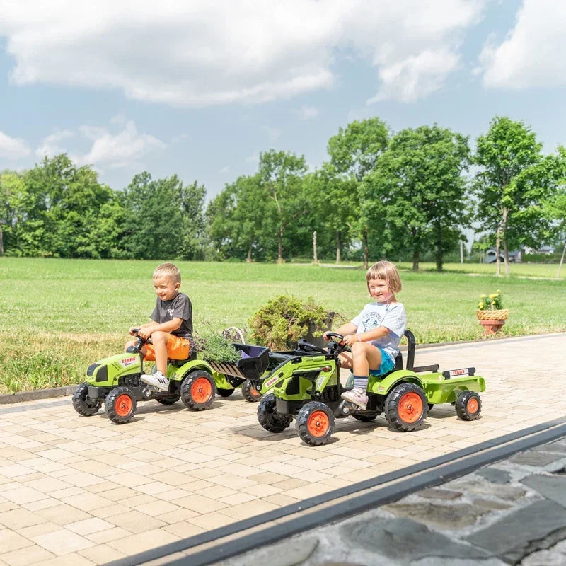 FALK Claas traktor pedałowy z przyczepą dla maluchów - zabawki-dla-dziewczynki
