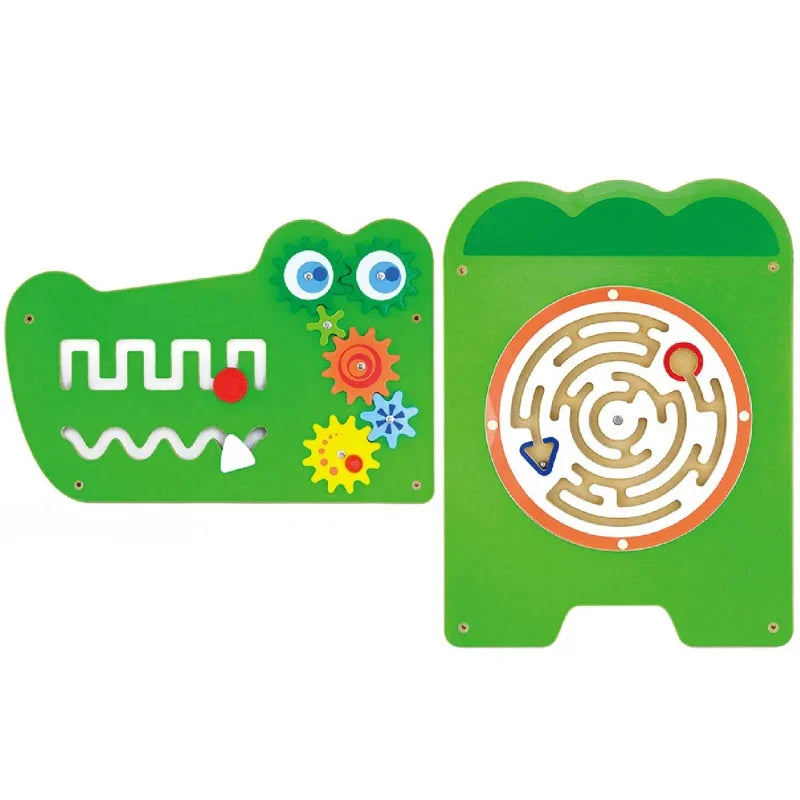VIGA Tablica Sensoryczna Manipulacyjna Krokodyl Certyfikat FSC Montessori - zabawki-dla-dziewczynki