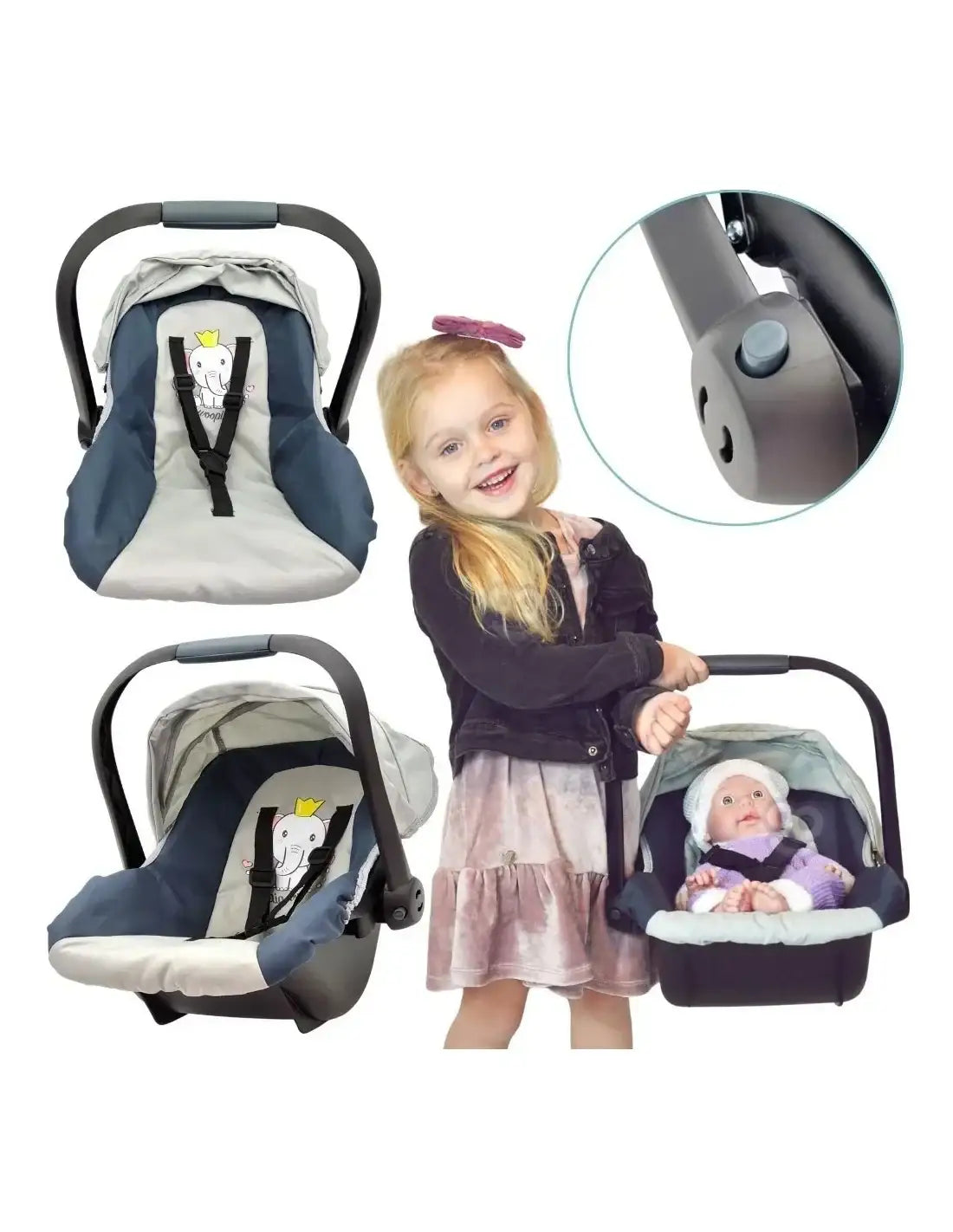 Nosidełko dla lalki WOOPIE ROYAL 33–48 cm – wygodne i miękkie