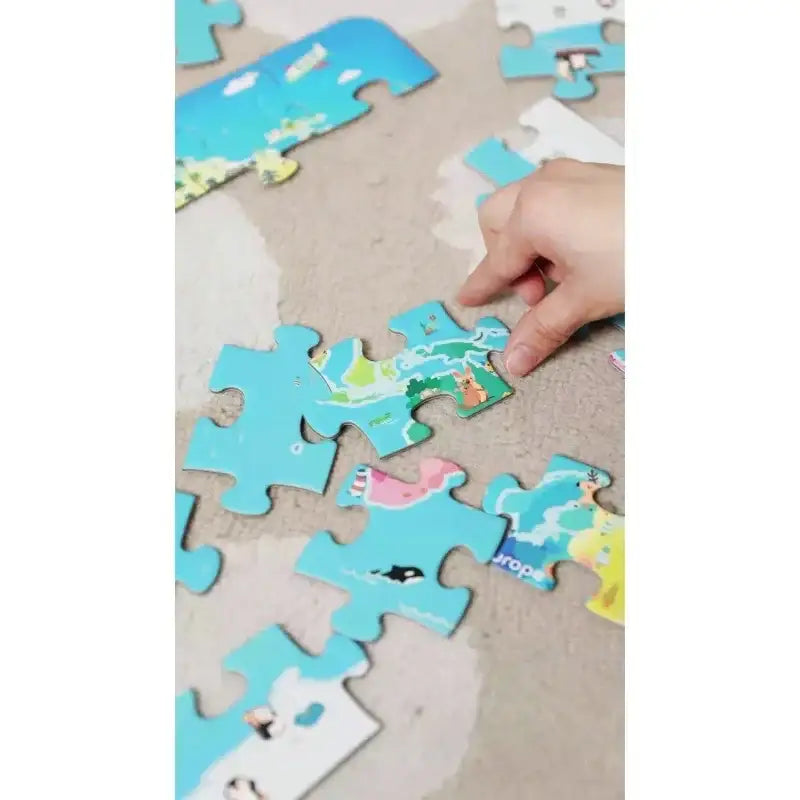 Classic World Puzzle Mapa Świata do nauki i zabawy - zabawki-dla-dziewczynki