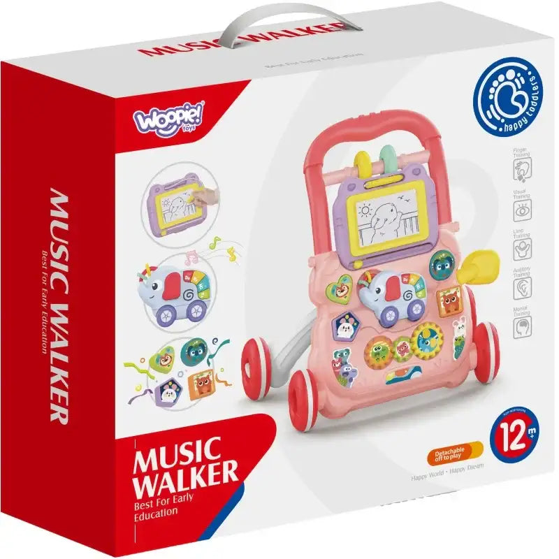 WOOPIE BABY Interaktywny Chodzik Pchacz Muzyczny + Znikopis - zabawki-dla-dziewczynki