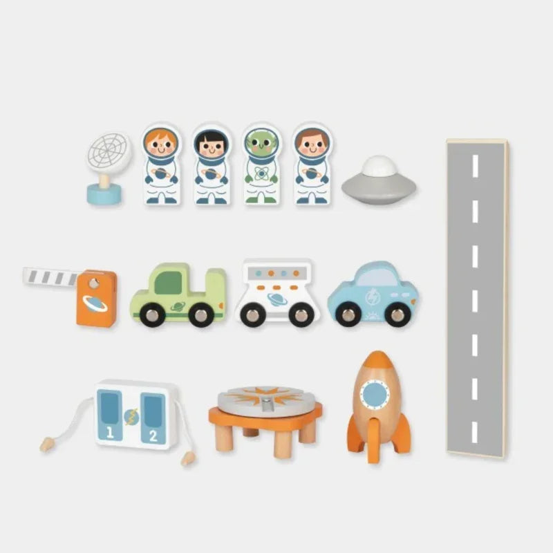 TOOKY TOY Stacja Kosmiczna drewniana zabawka edukacyjna - zabawki-dla-dziewczynki