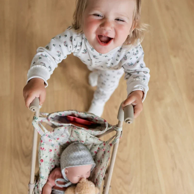 WOOPIE ROYAL Wózek Spacerówka Dla Lalek w Kwiatki - zabawki-dla-dziewczynki