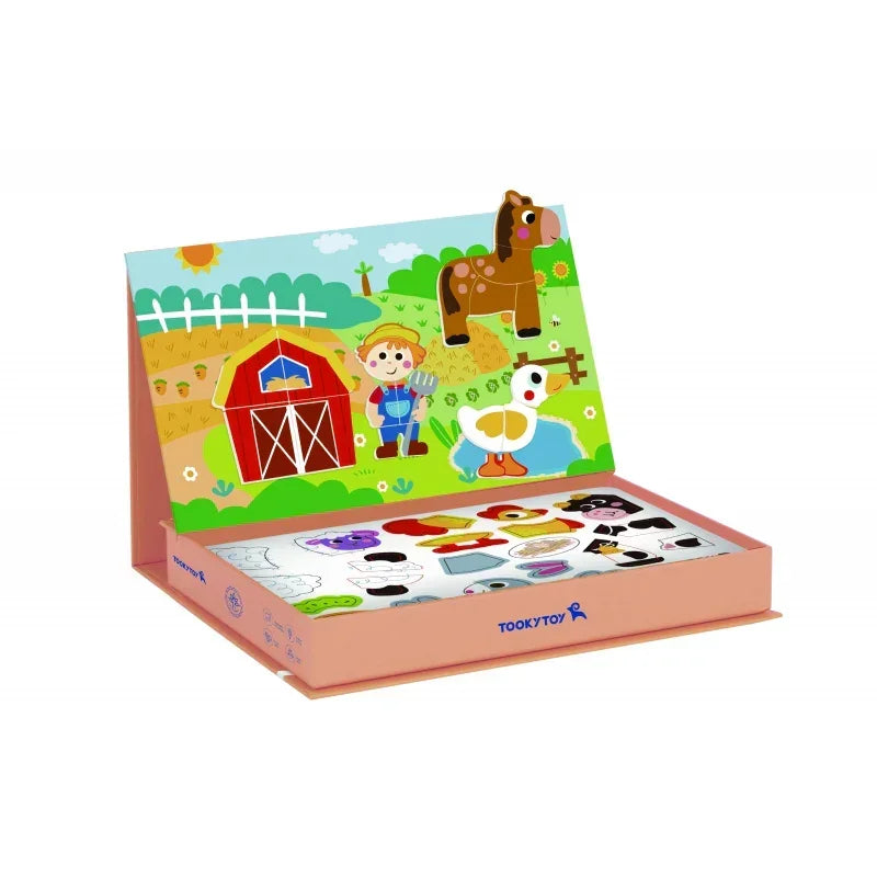 TOOKY TOY układanka magnetyczna farma puzzle dla dzieci - zabawki-dla-dziewczynki