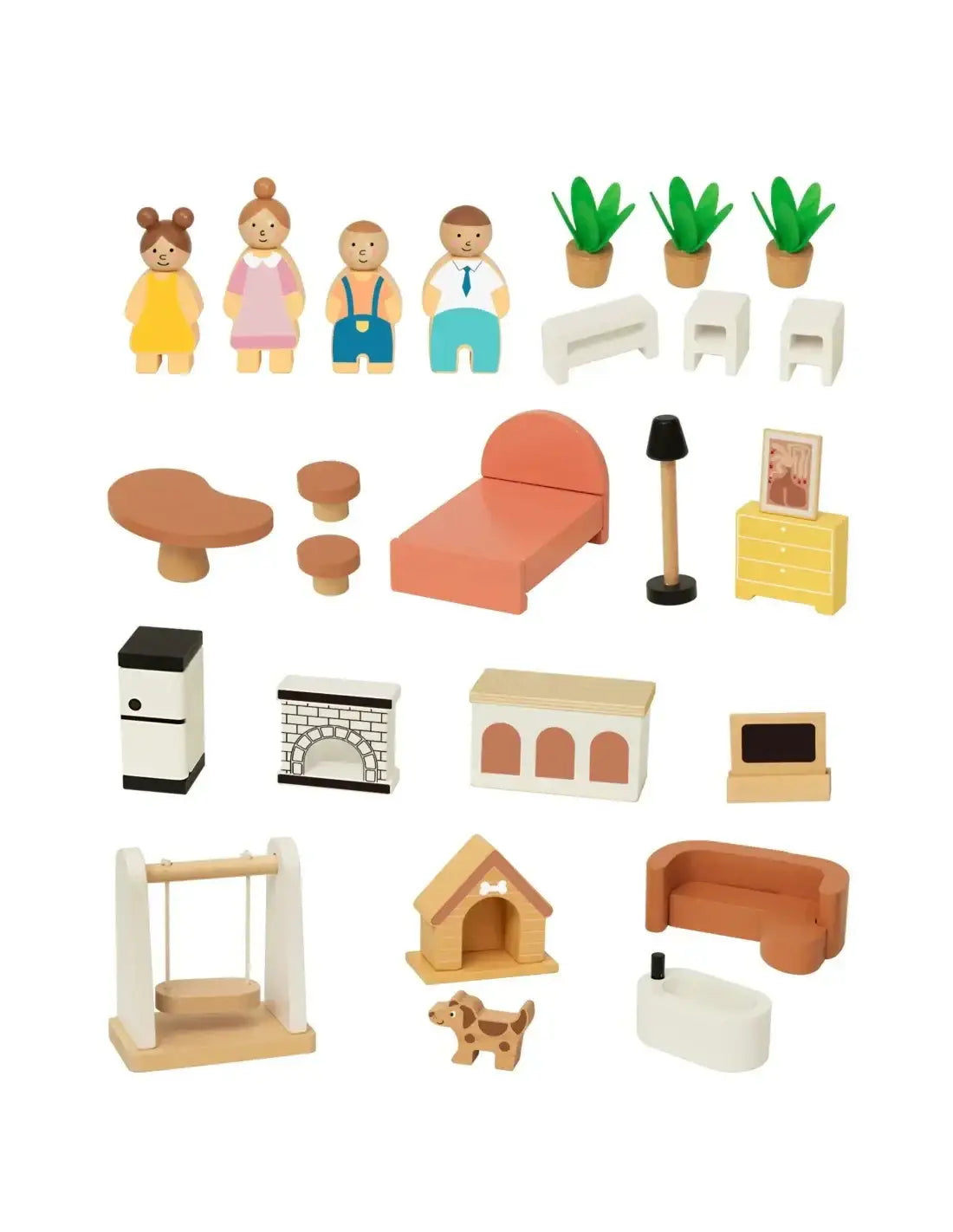 TOOKY TOY Drewniana Rezydencja dla Lalek – domek do zabawy dla dzieci