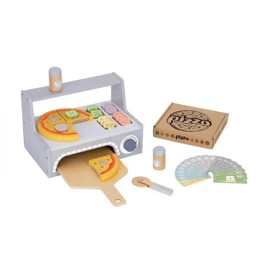 TOOKY TOY pizzeria drewniany piec do pizzy z akcesoriami dla dzieci - zabawki-dla-dziewczynki