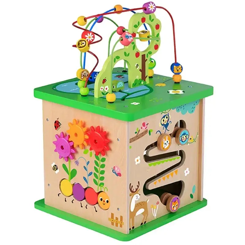 TOOKY TOY Kostka Edukacyjna Sorter Labirynt Przeplatanka Zwierzątka - zabawki-dla-dziewczynki