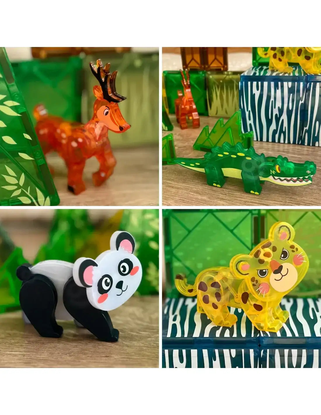 WOOPIE zestaw klocków magnetycznych 3D Rzadkie Zwierzęta