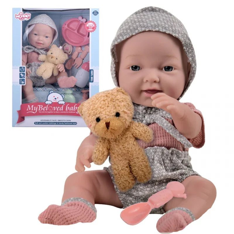 WOOPIE ROYAL Lalka Bobas 36 cm w ubranku z misiem - zabawki-dla-dziewczynki