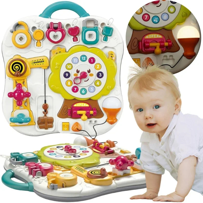 WOOPIE Tablica Montessori Manipulacyjna Sensoryczna Interaktywna dla Malucha - zabawki-dla-dziewczynki