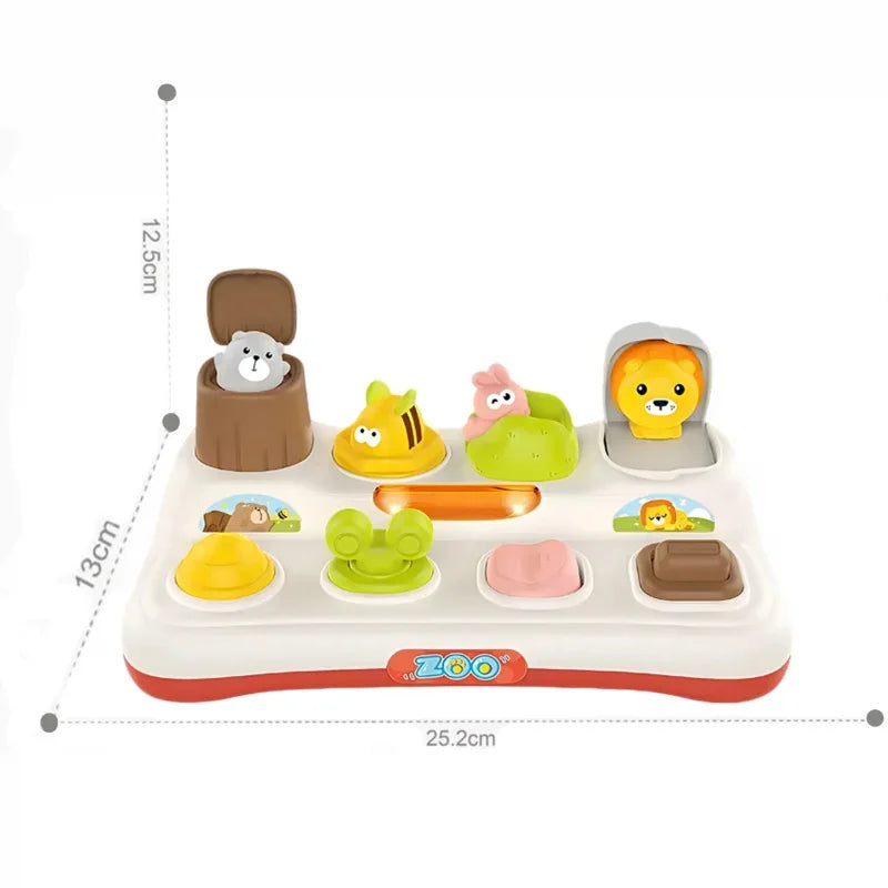 WOOPIE BABY Zabawka Edukacyjna Wyskakujące Zwierzątka ZOO Pop Up - zabawki-dla-dziewczynki