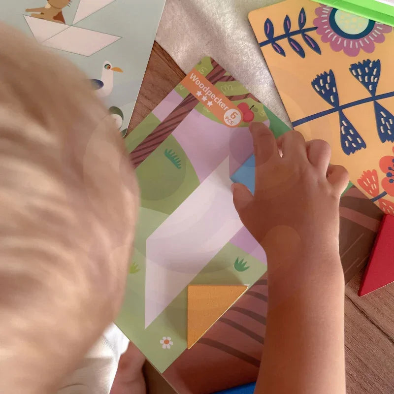 TOOKY TOY Układanka kształty nauka przez zabawę TOOKY TOY Tangram układanka edukacyjna - zabawki-dla-dziewczynki