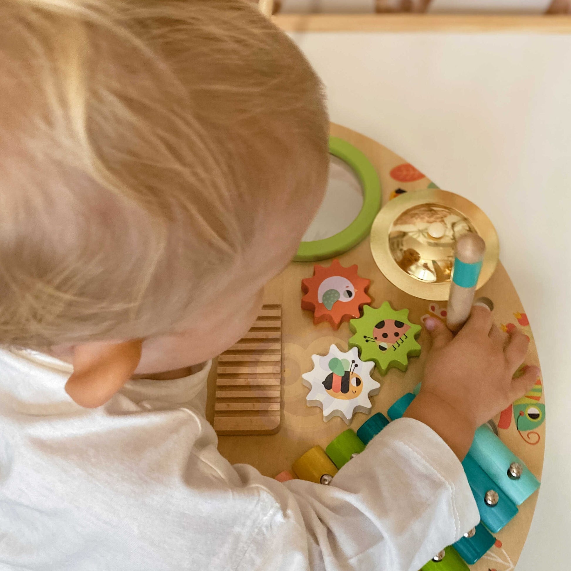 5-TOOKY TOY Wielofunkcyjny Instrument Centrum Muzyczne Ksylofon Zębatki Tarka Bębenek Talerz Pałeczki-5