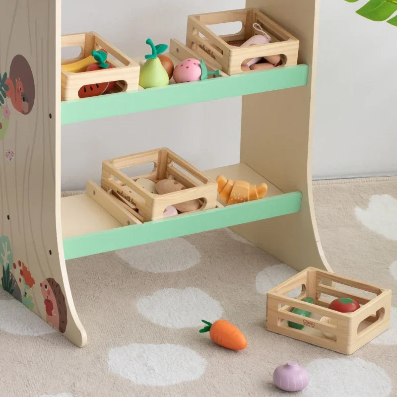 CLASSIC WORLD Zestaw Drewnianych Wypieków w Koszyku 6 el. - zabawki-dla-dziewczynki