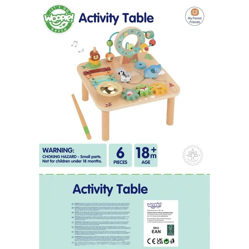 Stolik Montessori WOOPIE GREEN 5w1 labirynt kulkowy dla dzieci - zabawki-dla-dziewczynki