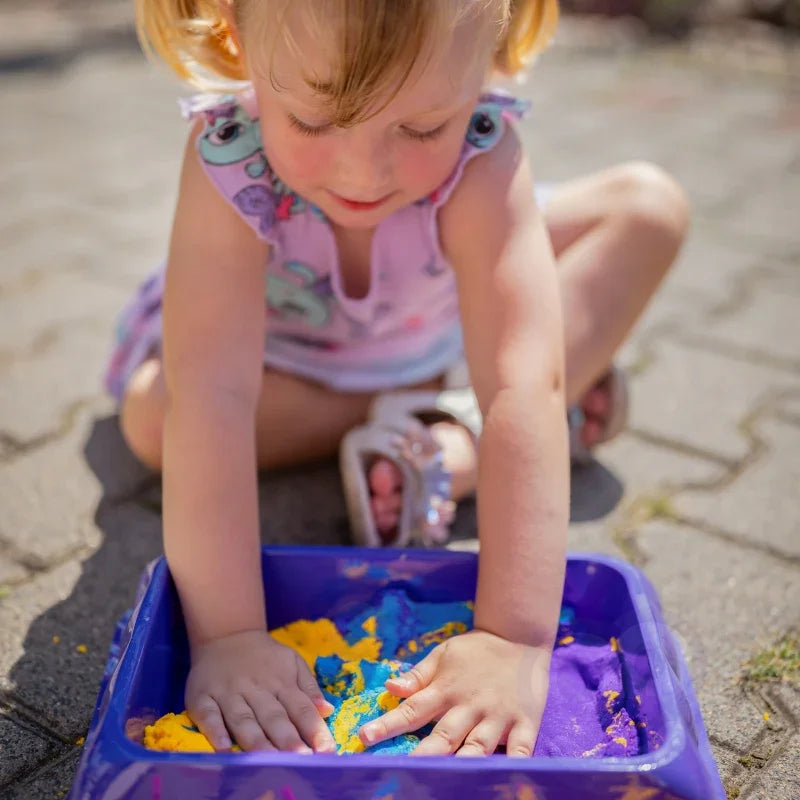 WOOPIE Piasek Kinetyczny 0,6 kg Zestaw Jednorożec Stolik z Foremkami - zabawki-dla-dziewczynki