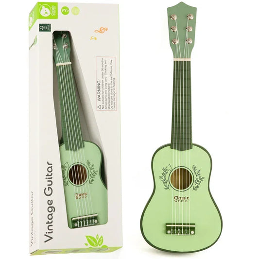 CLASSIC WORLD drewniana gitara vintage dla dzieci od 3 lat - zabawki-dla-dziewczynki