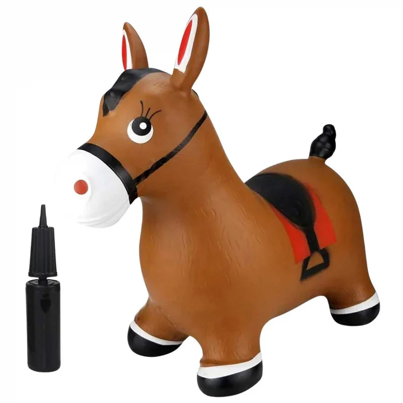 WOOPIE Skoczek Gumowy do Skakania Konik + Pompka - zabawki-dla-dziewczynki