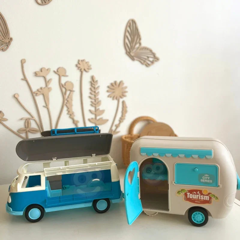 WOOPIE Kamper XL dla Lalek Zestaw Kempingowy z Przyczepką - zabawki-dla-dziewczynki