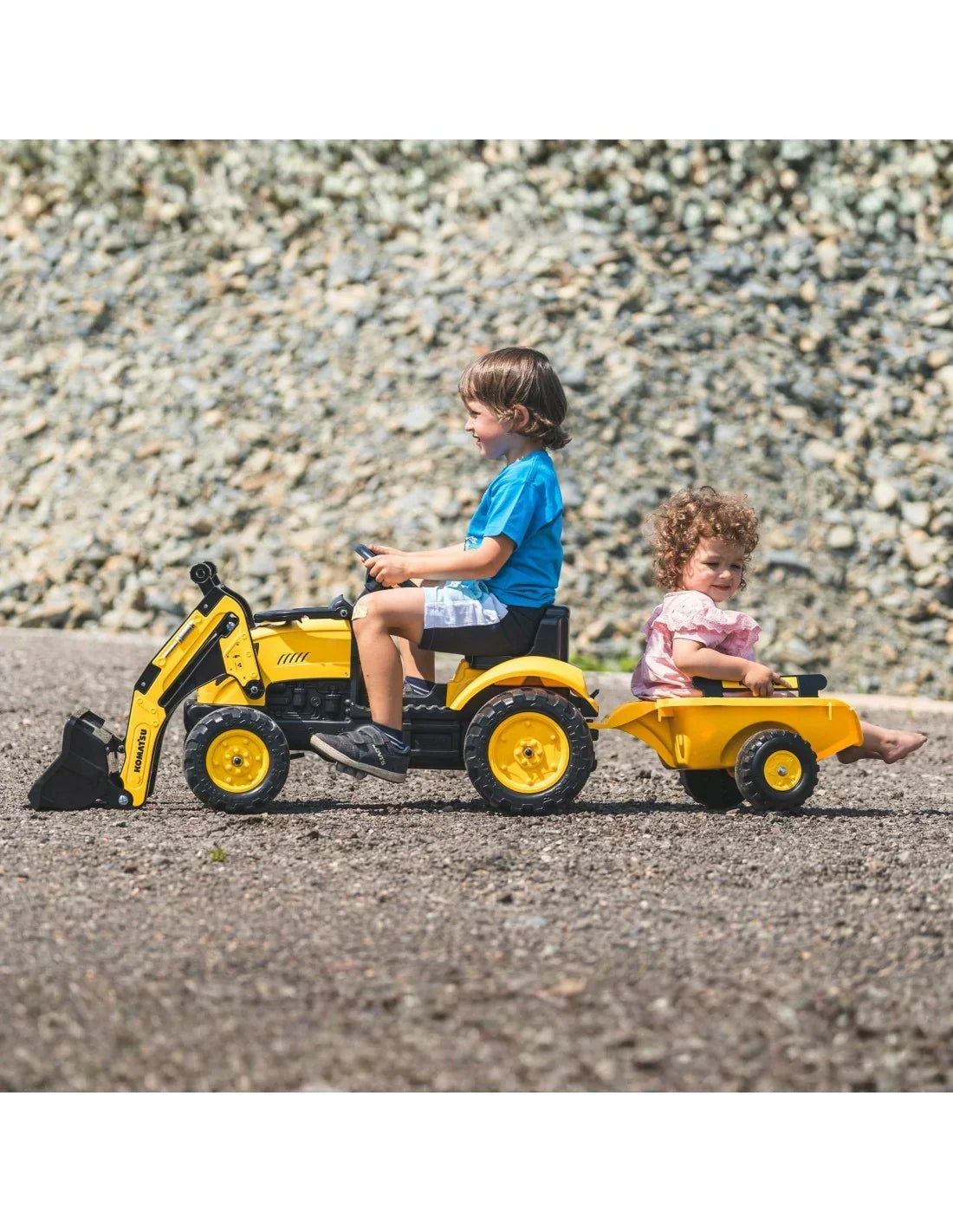 Ekologiczny traktor na pedały FALK Komatsu – 40% plastiku z recyklingu  - zabawki-dla-dziewczynki