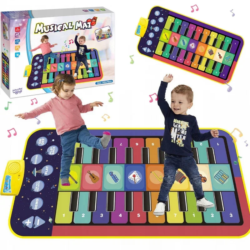 Kolorowa mata muzyczna do tańczenia XXL dla dzieci WOOPIE - zabawki-dla-dziewczynki