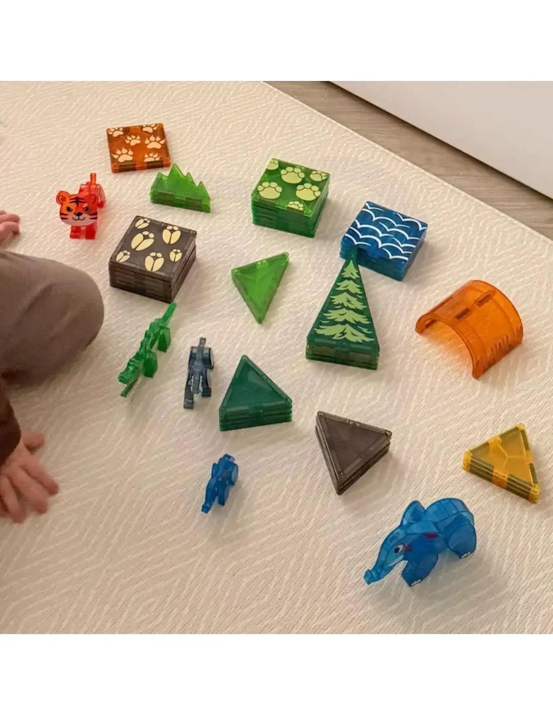 7-WOOPIE Klocki Magnetyczne Konstrukcyjne 3D Zestaw Edukacyjny Zwierzęta Dżungli 45el.-7