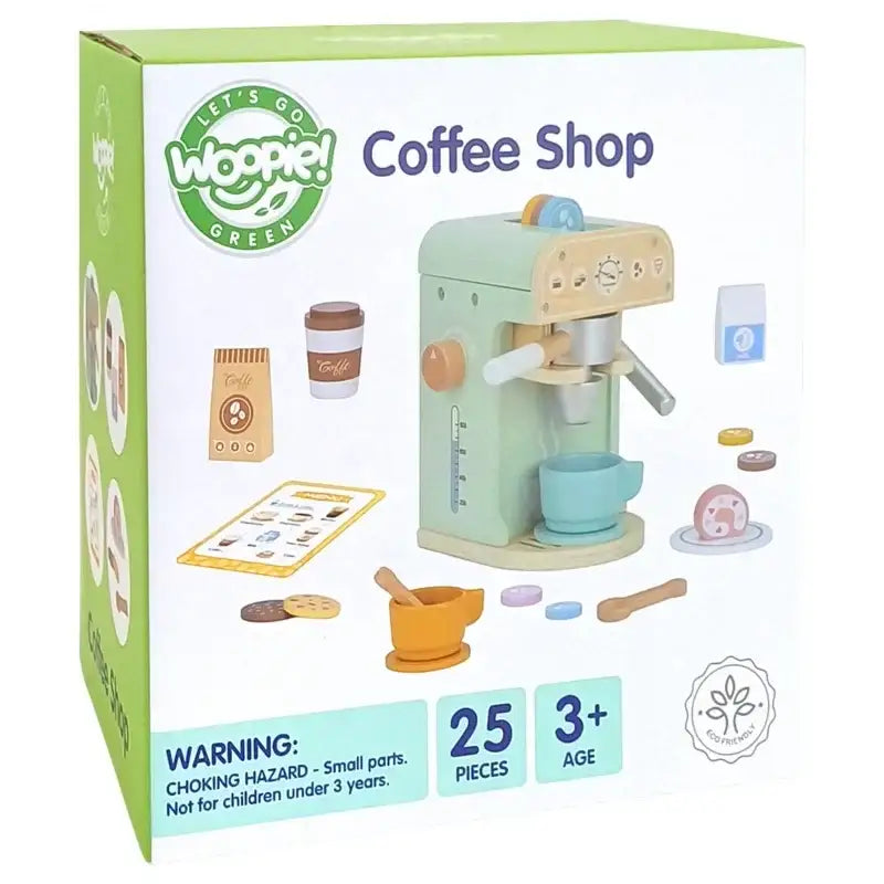 WOOPIE GREEN ekspres do kawy drewniany cukiernia barista dla dzieci - zabawki-dla-dziewczynki