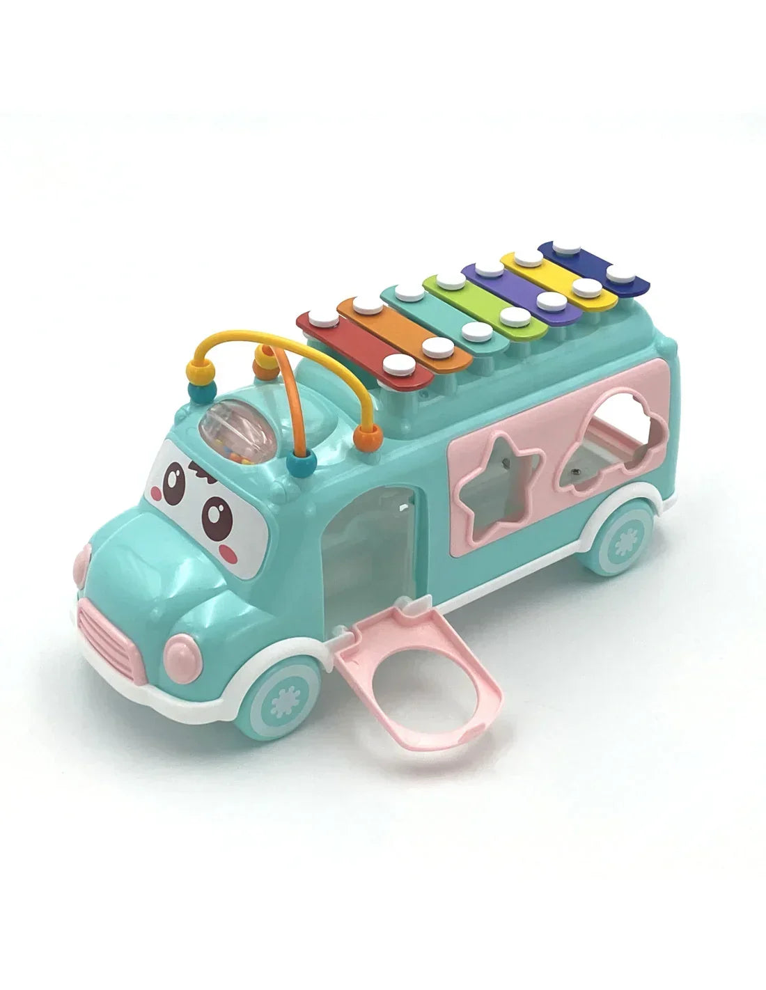 7-WOOPIE BABY Samochodzik Muzyczny Sorter z Cymbałkami Zielony-7