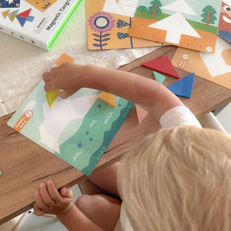 Tangram dla dzieci TOOKY TOY układanka rozwijająca wyobraźnię TOOKY TOY Tangram układanka edukacyjna - zabawki-dla-dziewczynki