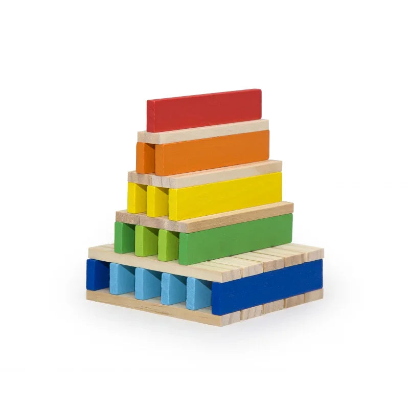 VIGA Drewniane Klocki konstrukcyjne Budynki - zabawki-dla-dziewczynki