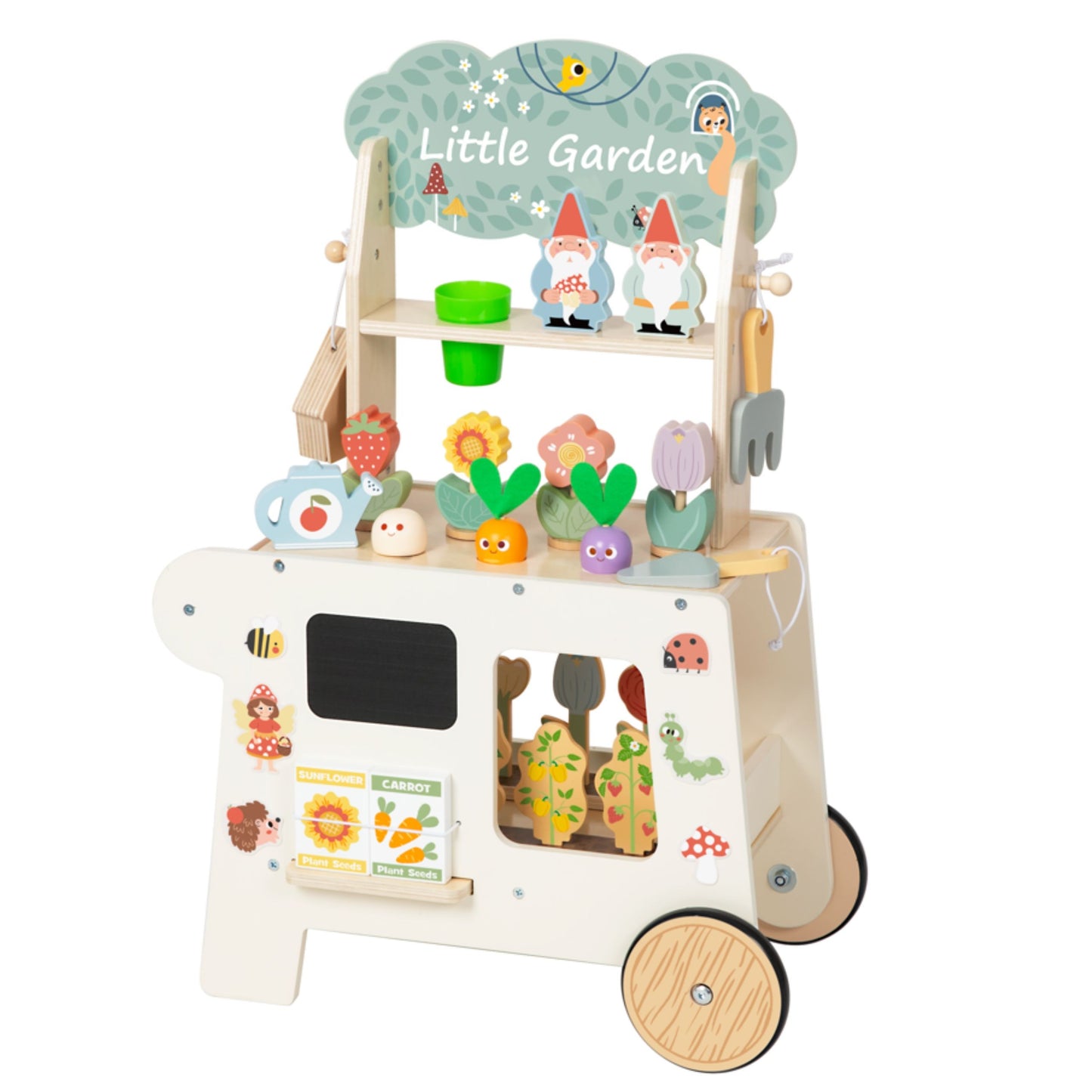 5-TOOKY TOY Wózek Ogrodowy Sklepik Drewniany Montessori 57el-5