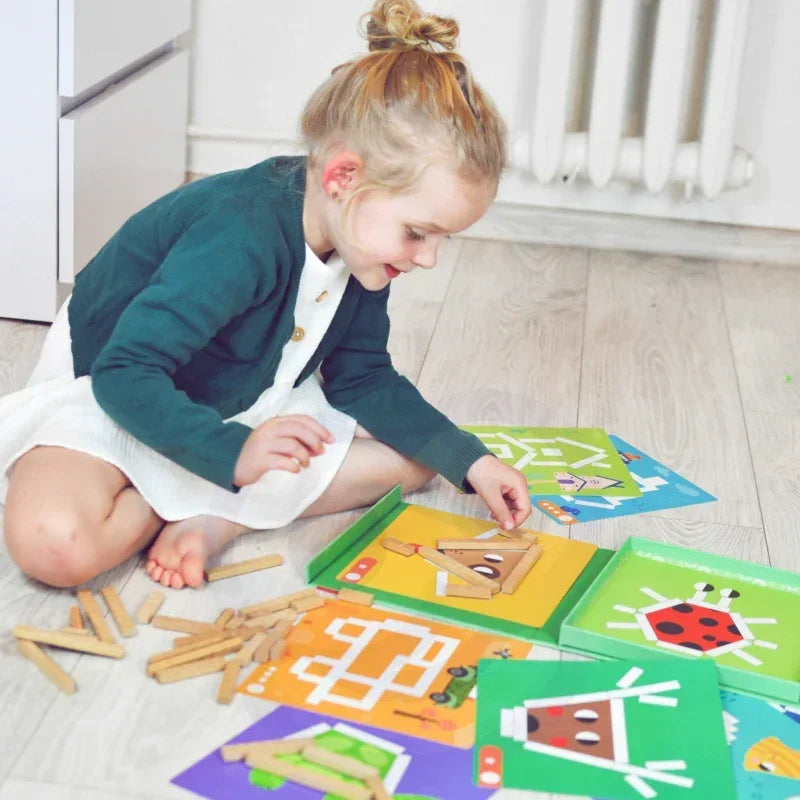 Klocki magnetyczne TOOKY TOY łamigłówka dla dzieci - zabawki-dla-dziewczynki