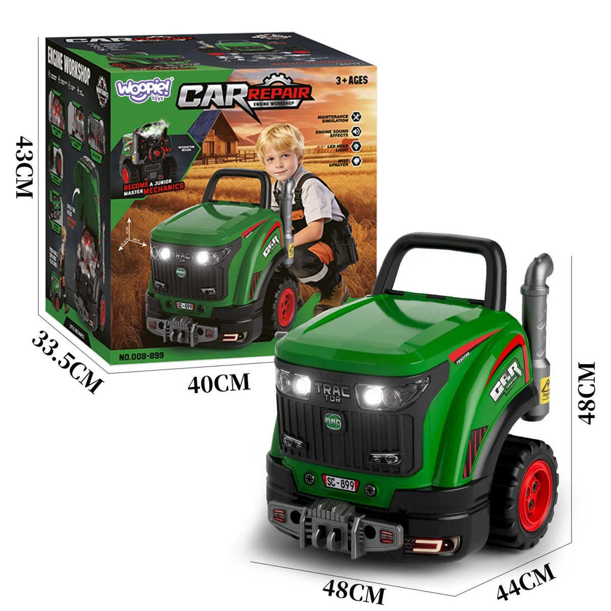 6-WOOPIE Interaktywny Warsztat Mechaniczny Traktor z Licznymi Akcesoriami 60 el.-6