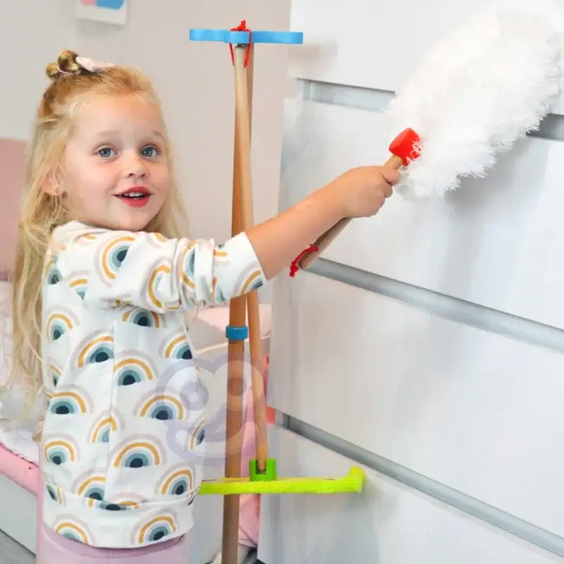 Drewniany zestaw TOOKY TOY sprzątanie edukacyjna zabawka - zabawki-dla-dziewczynki