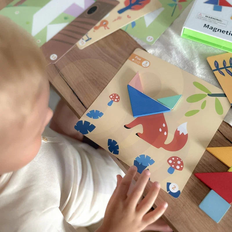 TOOKY TOY Układanka Tangram rozwój wyobraźni i logicznego myślenia TOOKY TOY Tangram układanka edukacyjna - zabawki-dla-dziewczynki